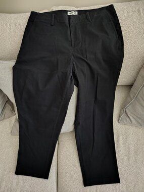 Women's Mid Rise Classic Straight Leg Chino Ankle Pants 14
